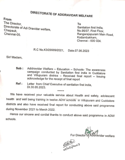 Director of Adi Dravidar Welfare
