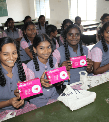 Menstrual Education and Reusable anti-microbial pads (Pack of Four) 